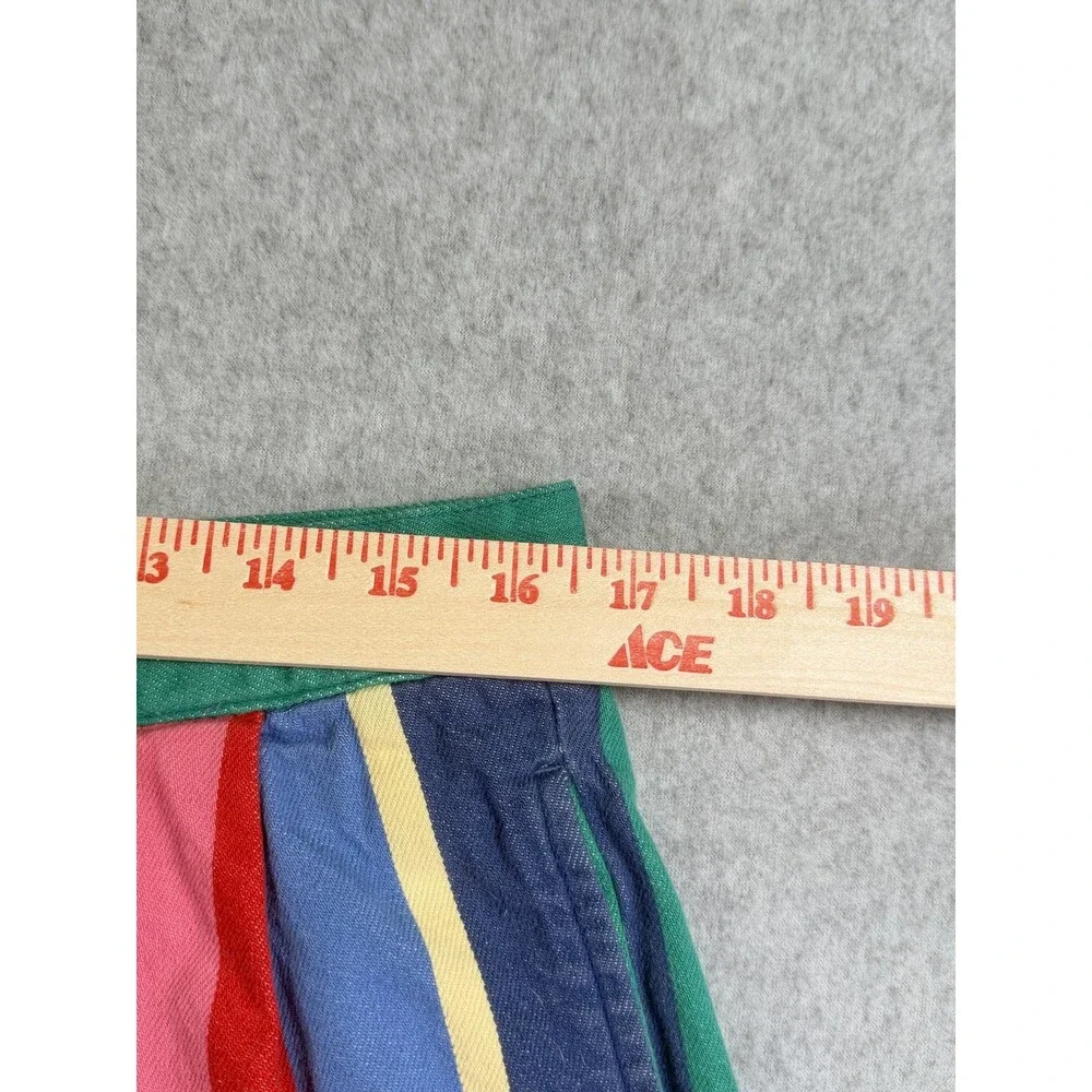 Nautica Men's Striped Shorts Size 36 Multicolor 100% Cotton Pleated Front